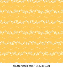 Lovely hand drawn floral seamless pattern, bavarian style textile, great for fabrics, wallpapers, wrapping - vector design