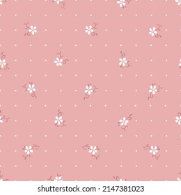 Lovely hand drawn floral seamless pattern, bavarian style textile, great for fabrics, wallpapers, wrapping - vector design