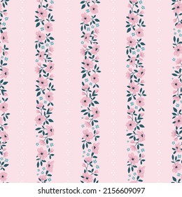 Lovely hand drawn floral seamless pattern, cute doodle flowers great for textiles, wrapping, banners, cloth, surface - vector design