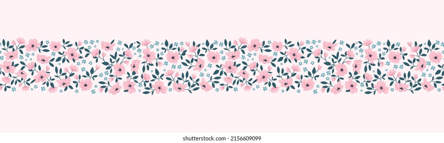 Lovely hand drawn floral seamless pattern, cute doodle flowers great for textiles, wrapping, banners, cloth, surface - vector design