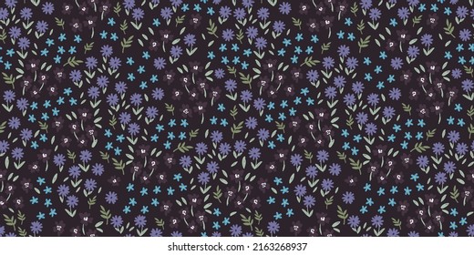 Lovely hand drawn floral seamless pattern, cute doodle flowers great for textiles, wrapping, banners, cloth, surface - vector design