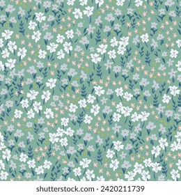 Lovely hand drawn floral seamless pattern, cute doodle flowers great for textiles, wrapping, banners, cloth, surface - vector design