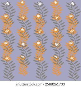 Lovely hand drawn floral seamless pattern, cute doodle flowers great for textiles, wrapping, banners, cloth, surface - vector design