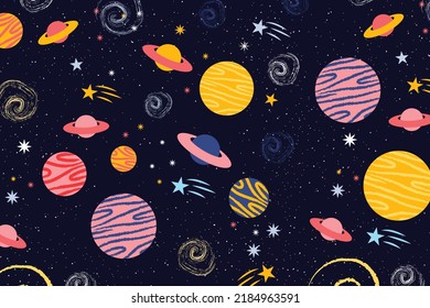 Lovely Hand Drawn Galaxy Background