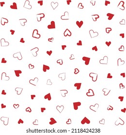 lovely hand drawn heart pattern