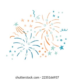 Lovely hand drawn party design great for New Year's Eve, banner, textiles, banner, wallpaper, wrapping - vector design 