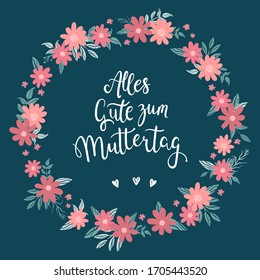 Lovely hand drawn and hand written Mother's Day design in german, great for Cards, Wallpaper, Banner - vector design