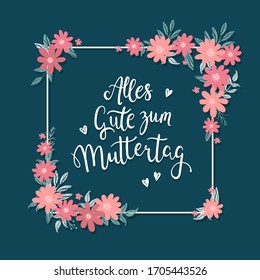 Lovely hand drawn and hand written Mother's Day design in german, great for Cards, Wallpaper, Banner - vector design