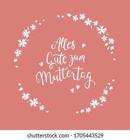 Lovely hand drawn and hand written Mother's Day design in german, great for Cards, Wallpaper, Banner - vector design