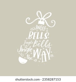 Lovely hand written Christmas design "Jingle Bells" - great for cards, invitations, banners