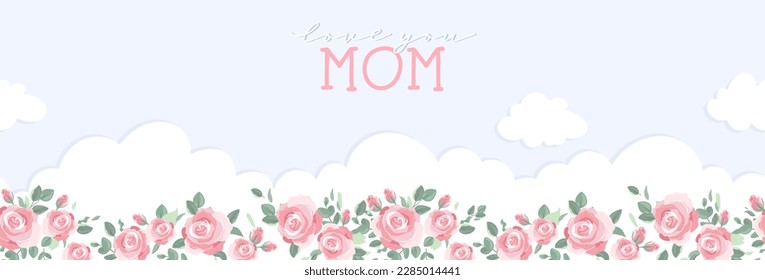 Lovely hand written Mother's Day design with cute flowers, great for cards, banners, wallpapers, gift bags - vector design
