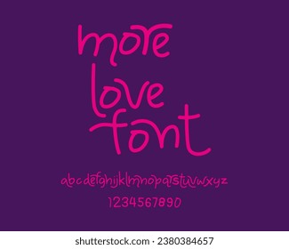 Lovely handwritten Designer font set in vector format