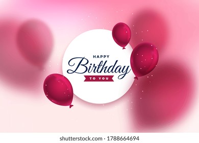 lovely happy birthday celebration greeting card design