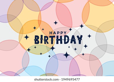 lovely happy birthday invitation colorful card design