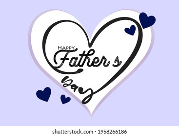 Lovely happy father's day lettering graphics vector