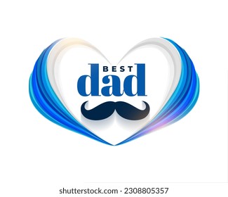 lovely happy father's day wishes background with moustache design vector