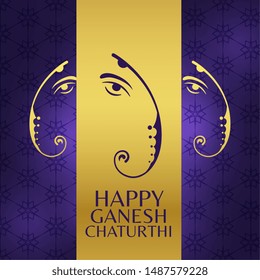 lovely happy ganesh chaturthi festival greeting background