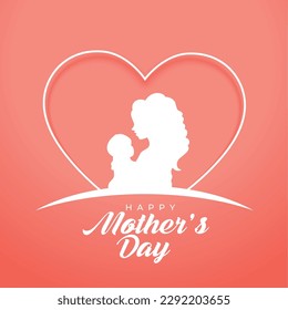 lovely happy mothers day background for woman and child lover elation vector 