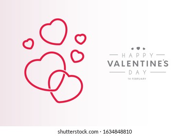 Lovely happy valentine's day background Free Vector, Valentine's party poster with hearts Free Vector