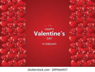 Lovely happy valentine's day background Free Vector