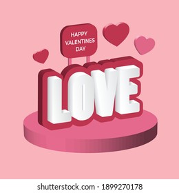 Lovely happy valentines day banner background