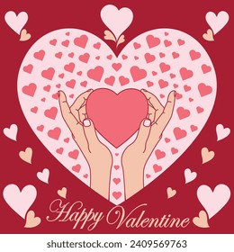 Lovely Happy Valentine's Layered Papercut, Background Happy Valentine, Valentine card