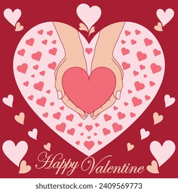 Lovely Happy Valentine's Layered Papercut, Background Happy Valentine, Valentine card