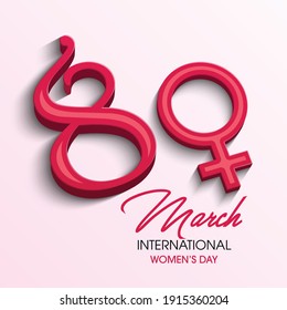 lovely happy women's day international celebration background. 8 March, Happy International Women's Day
