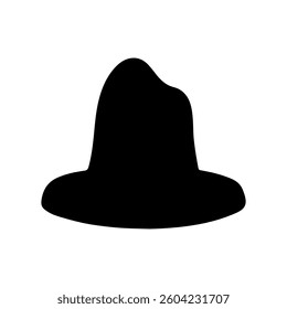 
Lovely hat silhouette icon vector flat design on white background.