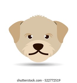 lovely head puppy dog portrait vector illustration eps 10