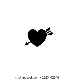 lovely heart and arrow icon