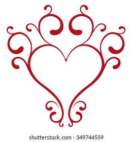 Hand Drawn Heart Love Sign Romantic Stock Illustration 1415476883