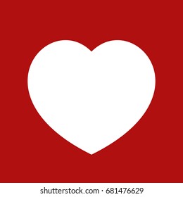 Lovely Heart frame on red background. Vector illustration