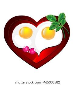 lovely heart omelette