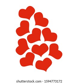 Lovely heart. Heart pattern. background look sweet and beautiful for lovers or valentine theme. 