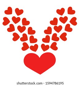Lovely heart. Heart pattern. background look sweet and beautiful for lovers or valentine theme. 