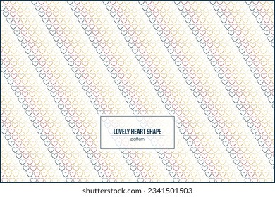 lovely heart shape pattern with retro style of gradient colors