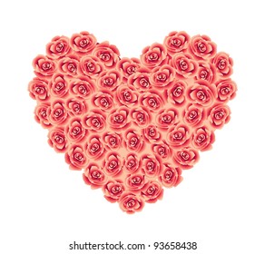 Lovely Heart Shaped Roses Bouquet