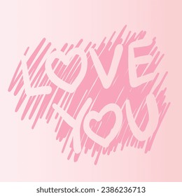 Lovely heart template poster Valentines Day. For poster, card, print, and itc. Greeting card for Valentine's Day. Romantic lettering composition. Beautiful print. Vector illustration