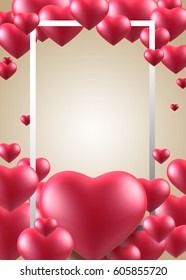 lovely heart Valentine`s day background
