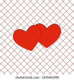 Lovely heart . Vector art in love and romantic with heart shape in positive emotion concept for all design. 