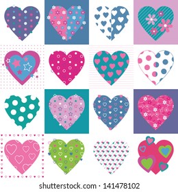 lovely hearts collection pattern