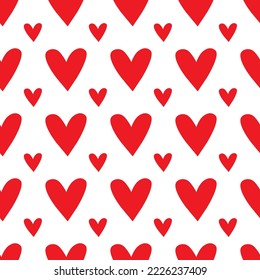 lovely hearts romantic seamless pattern
