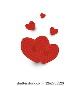 Lovely hearts for Valentine's day or any other Love invitation cards . Ready for your design, greeting card, banner. Vector illustration