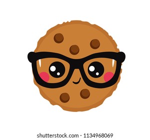 Lovely hipster cookie with glasses.