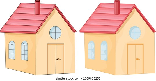 Lovely Home Cartoon Vector Isolated