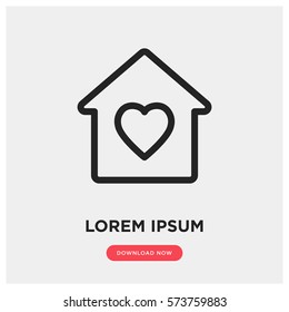 Lovely home vector icon