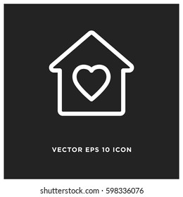 Lovely home vector icon