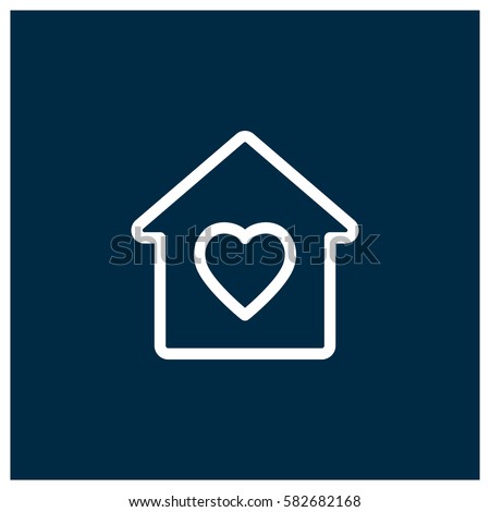 Lovely home vector icon, home sweet home, symbol. Modern, simple flat vector illustration for web site or mobile app