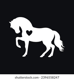 Bonito Diseño De Silhouette De Caballo Para Camisetas Y Otros Productos